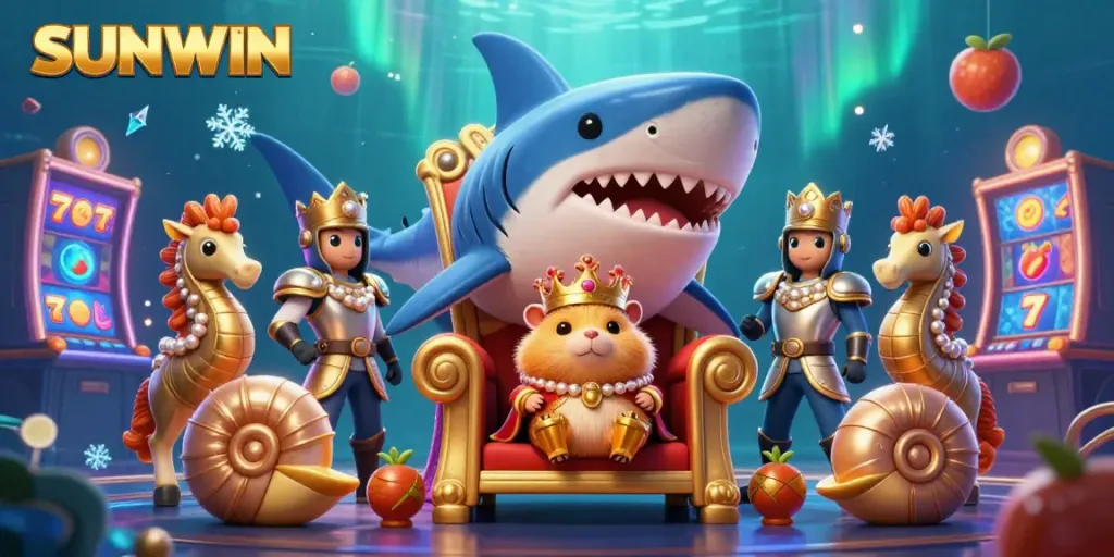 SUNWIN offers an exciting underwater gaming experience with the hamster king and vibrant slot machines.