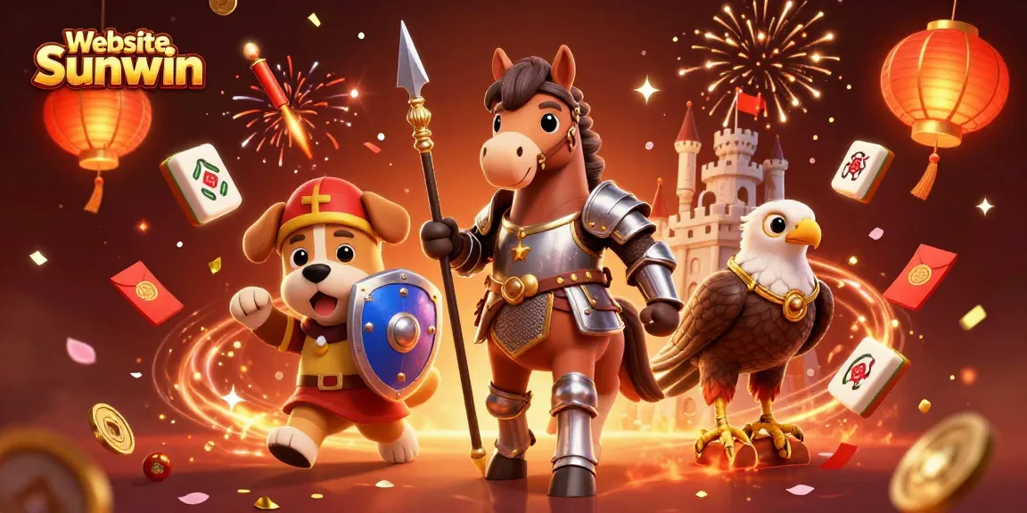 Spin the reels with the vivid Website Sunwin casino illustration showcasing festive gaming elements and characters.