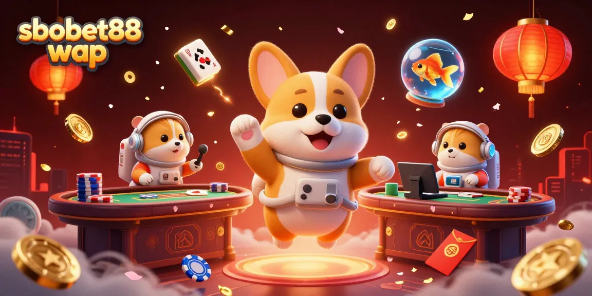 Experience sbobet88 wap gaming dynamics with 3D characters immersed in a vibrant casino scene.