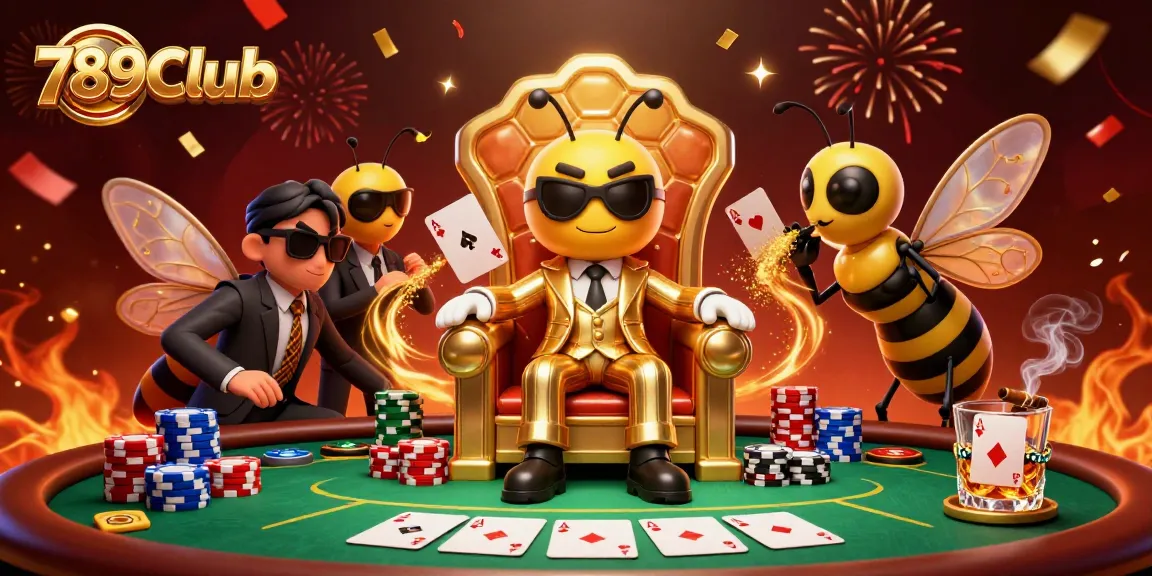 789Club champions passionately engage in poker surrounded by vibrant casino elements.
