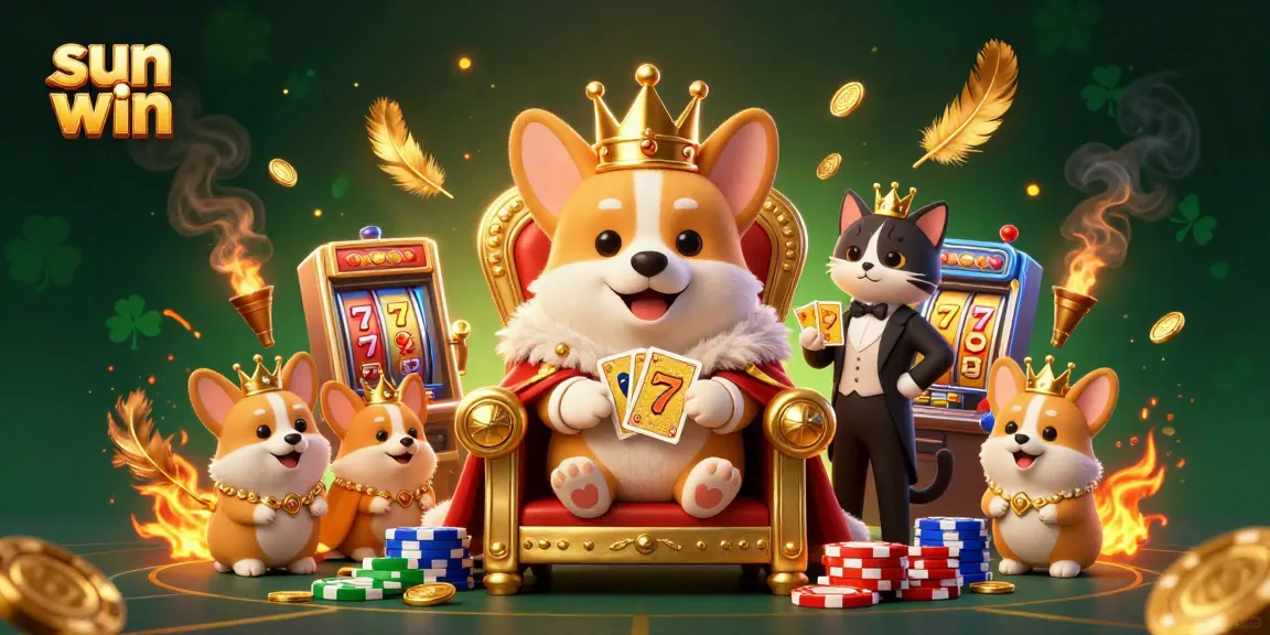 Experience sun win excitement with a vibrant 3D illustration showcasing jackpot thrills in a casino setting.